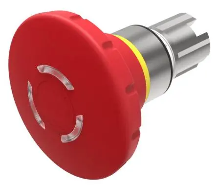 Produktfoto 1 von EAO 45 Not-Aus-Schalter, 22 mm, Rot, Drehfreigabe, Pilzkopf, Kunststoff, IP69K, IP66, IP67, 60 mm beleuchtet