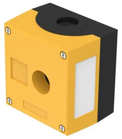 Produktfoto 1 von EAO 45 Steuerstation-Gehäuse, 1 x Ø 22.3 mm, Gelb, Kunststoff, IP67, IP66, IP69K