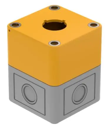Produktfoto 1 von EAO 4 Gehäuse, 1 x Ø 22.3mm, Grau, Kunststoff