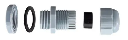 Produktfoto 1 von RS PRO KSS PG THREAD (DIN STANDARD) Kabelverschraubung, PG7 Nylon 6.6 Grau 3 mm/ 6.5 mm, IP68