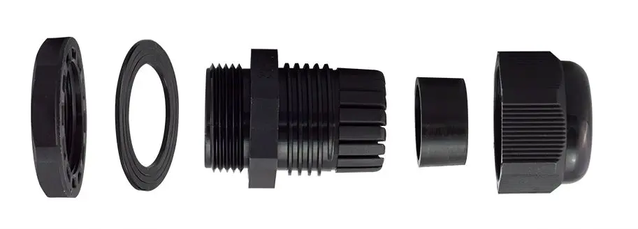 Produktfoto 1 von RS PRO Metric Thread Kabelverschraubung, M40 Nylon 6.6 Schwarz 20 mm/ 28 mm, IP68