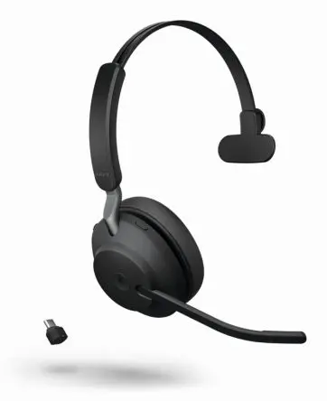 Jabra Evolve2 65 Schwarz Am Ohr