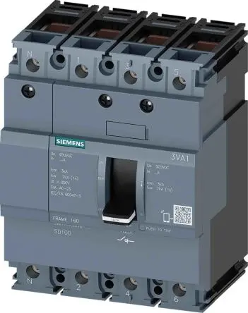 Produktfoto 1 von Siemens SENTRON Trennschalter 4-polig DIN-Hutschiene 0A Grau IP40 3-phasig
