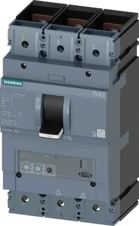 Siemens SENTRON 3VA2, Kompaktschutzschalter 3-polig, 400A Feststehend / Abschaltvermögen 5 kA 690V ac