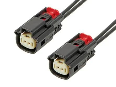 Produktfoto 1 von Molex 216280 Kfz-Steckverbinder, Kabel, Kfz-Steckverbinder, Crimpbefestigung, 2-polig, Schwarz, Ø2.5 mm