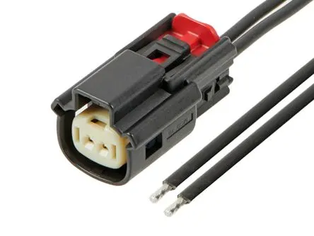 Produktfoto 1 von Molex 216280 Kfz-Steckverbinder, Kabel, Kfz-Steckverbinder, Crimpbefestigung, 2-polig, Schwarz, Ø2.5 mm
