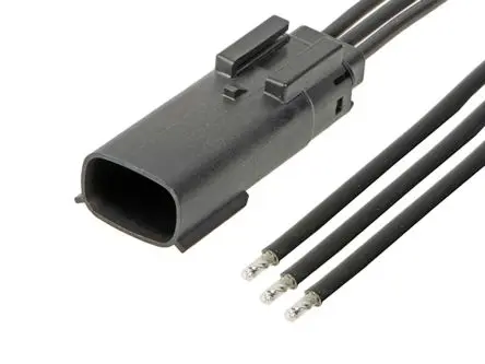 Produktfoto 1 von Molex 216283 Kfz-Steckverbinder, Kabel, Kfz-Steckverbinder, Crimpbefestigung, 2-polig, Schwarz / 1-reihig, Ø2.5 mm