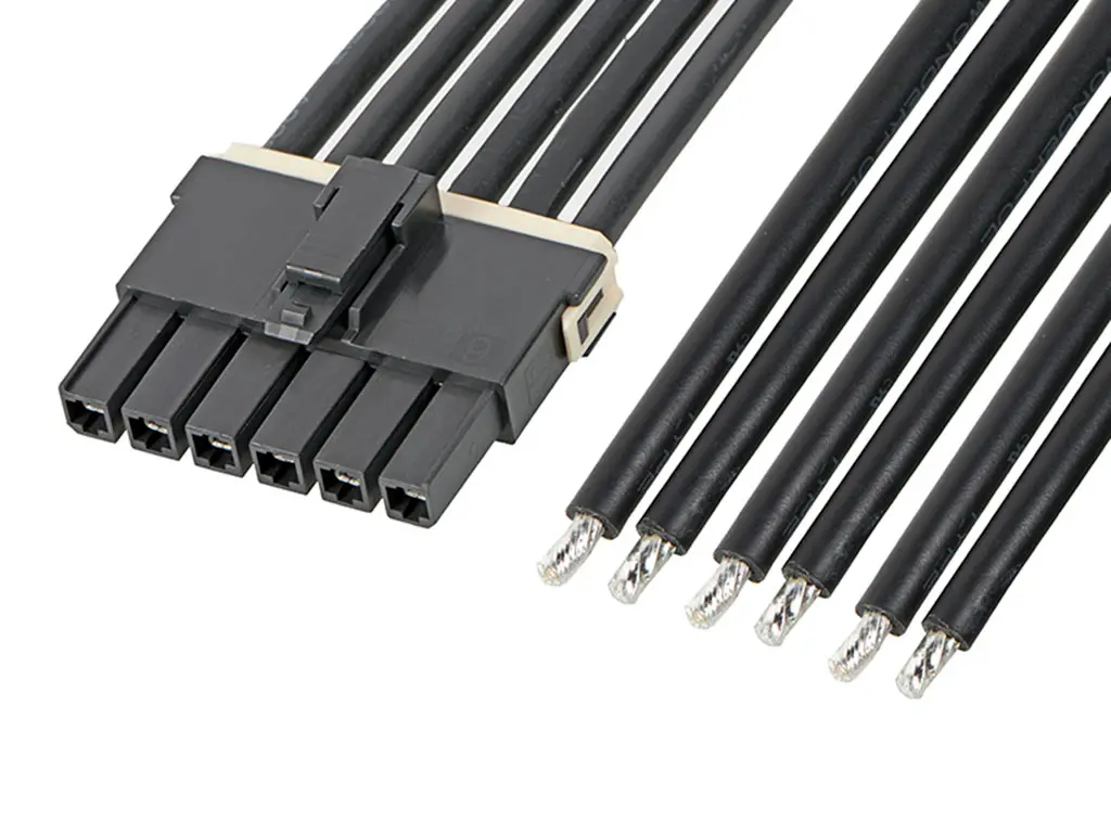 Produktfoto 1 von Molex 6 216401 Platinenstecker-Kabel Mega-Fit 6 / Nicht abgeschlossen Buchse / Buchse, 300 mm