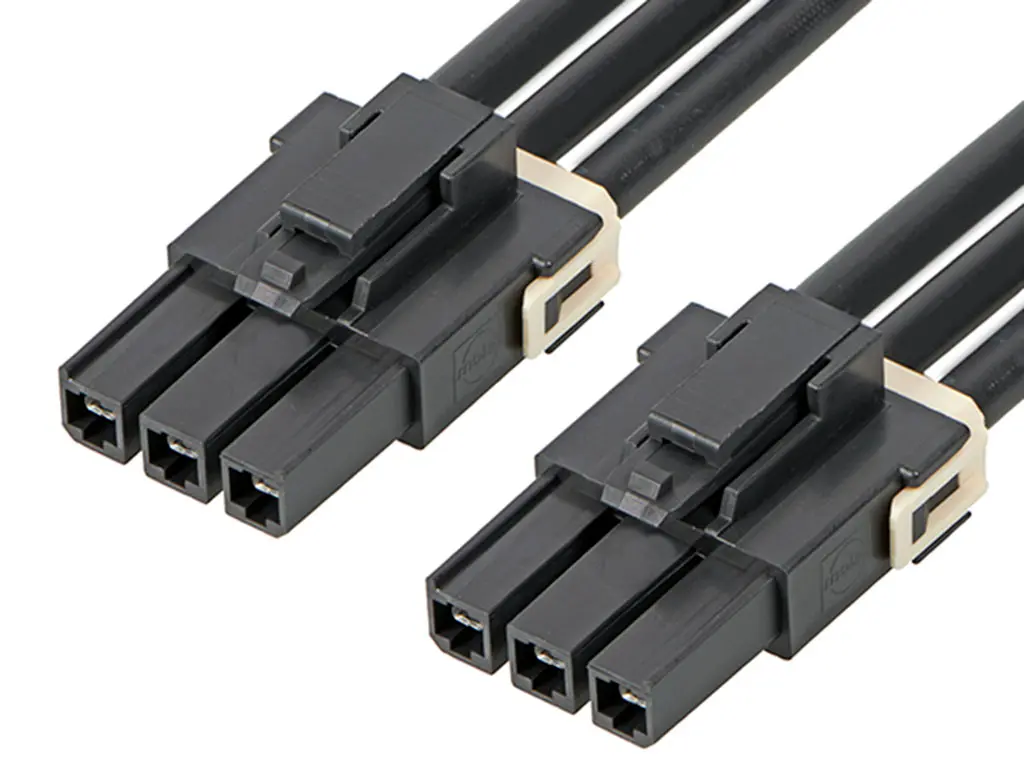 Produktfoto 1 von Molex 3 216400 Platinenstecker-Kabel Mega-Fit 3 / Mega-Fit Buchse / Buchse, 600 mm