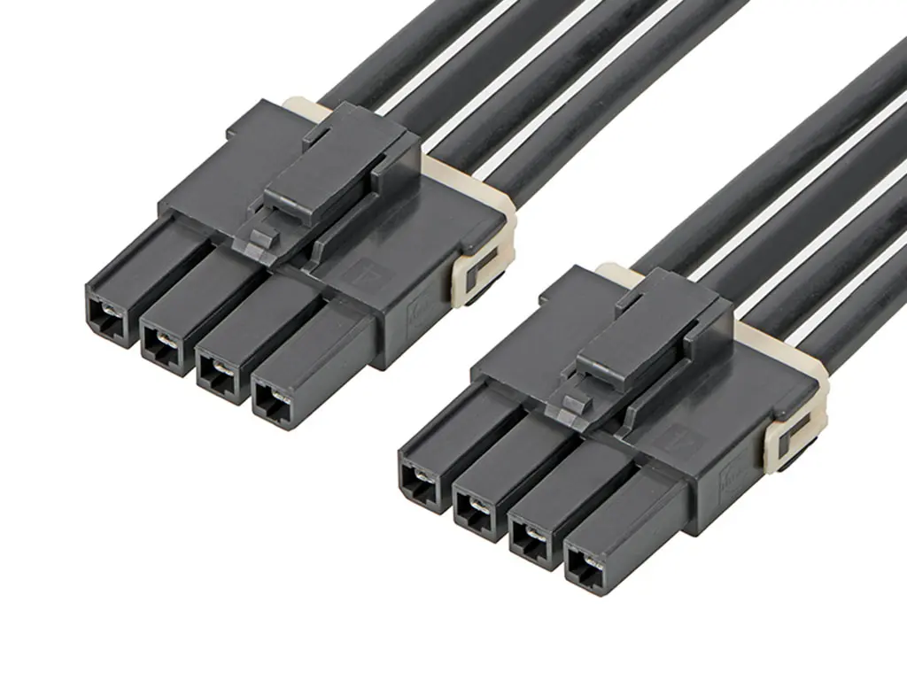 Produktfoto 1 von Molex 4 216400 Platinenstecker-Kabel Mega-Fit 4 / Mega-Fit Buchse / Buchse, 600 mm