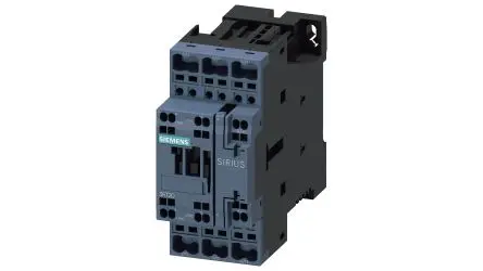 Produktfoto 1 von Siemens 3RT2 Schütz 24V ac-Spule, 3-polig, 690V / 12 A 24V 5.5 kW 1 Schließer/1 Öffner Motorsteuerung, Umkehrend