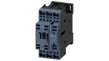 Produktfoto 1 von Siemens 3RT2 Schütz 110V ac-Spule, 3-polig, 690V / 12 A 110V 5.5 kW 1 Schließer/1 Öffner Motorsteuerung, Umkehrend