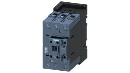 Produktfoto 1 von Siemens 3RT2 Schütz 24V ac-Spule, 3-polig, 690V / 95 A 33V 45 kW 1 Schließer/1 Öffner Motorsteuerung, Umkehrend