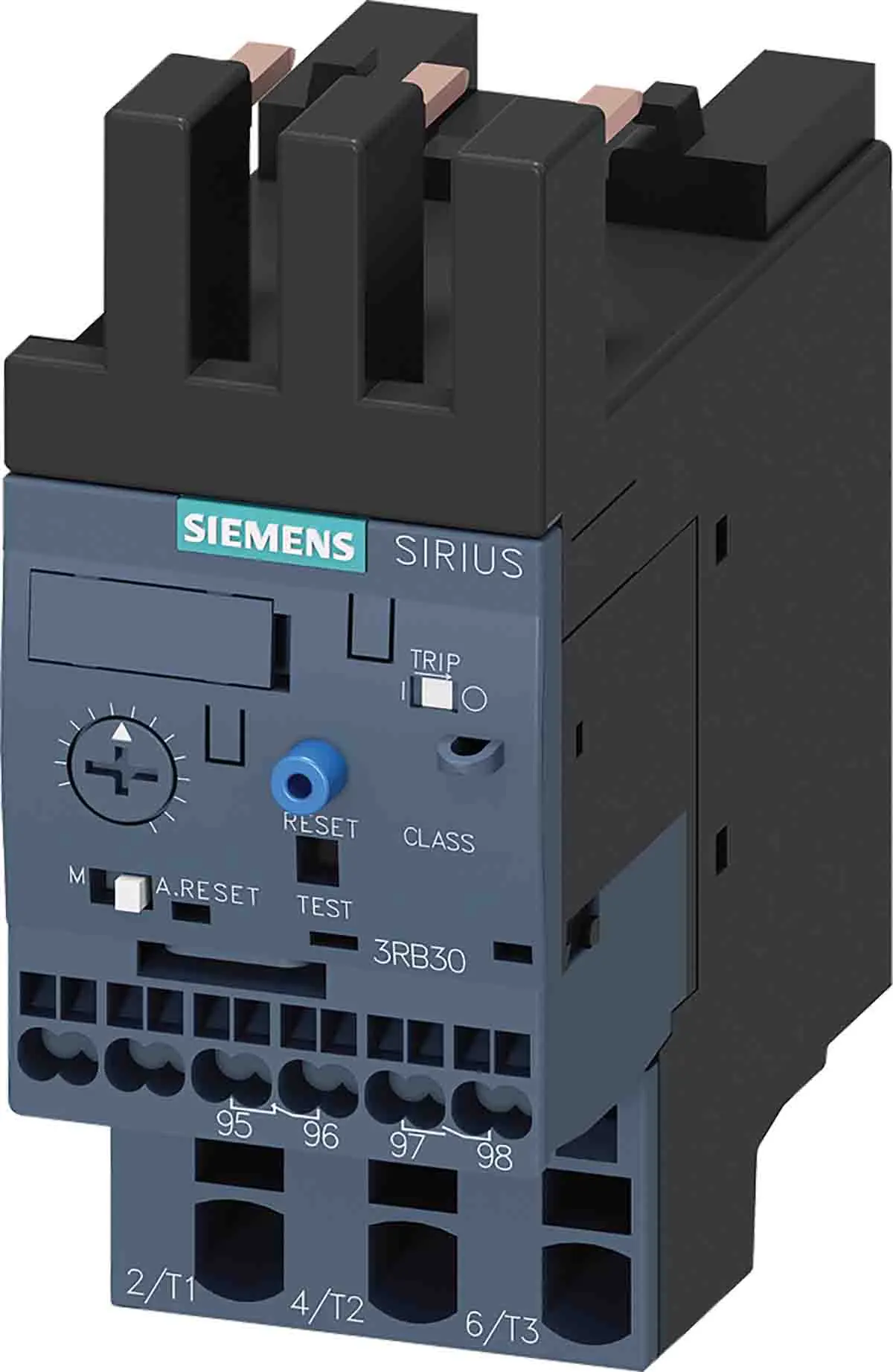 Produktfoto 1 von Siemens 3RB3 Überlastrelais, / 12 A 7.5 kW 1 Schließer/1 Öffner, 690V ac / 12 A 3P, 109 mm x 45 mm