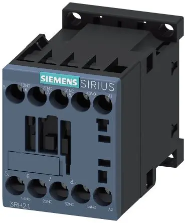 Produktfoto 1 von Siemens 3RH2 Hilfsschütz / 3 A 220V ac 2 Schließer/2 Öffner 4-Hilfskontakte