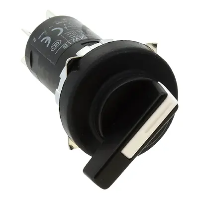 Produktfoto 1 von MW Wahlschalter 2-Stufen 22 mm Beleuchtet IP66, 1 Schließer/1 Öffner Wurfwinkel 90 °