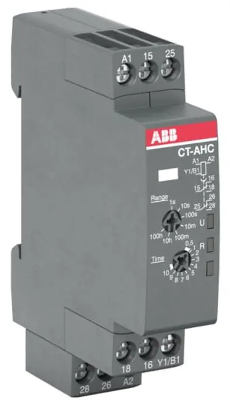 Produktfoto 1 von ABB CT-C Zeitrelais, DIN-Schienen, Snap-On, 0.05 s - 100h, 24 → 240V ac, 2 Kont. Einfach, 1-poliger Wechsler