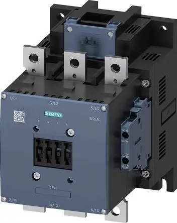Produktfoto 1 von Siemens 3RT1 Schütz 127V-Spule, 3-polig, 1kV / 225 A 127V 110 kW 2 Schließer/2 Öffner Umkehrend 4-Hilfskontakte