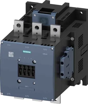 Produktfoto 1 von Siemens 3RT1 Schütz 240V ac-Spule, 3-polig, 400V / 500 A 240V ac 250 kW 2 Schließer/2 Öffner Umkehrend 4-Hilfskontakte