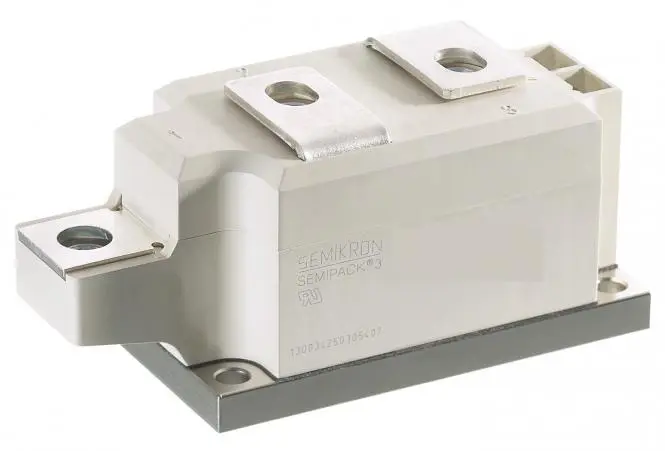 Produktfoto 1 von Semikron Danfoss Thyristormodul 250 A 2200 V, Gate-Trigger 200 mA 8500 A 1.55 V 7-Pin