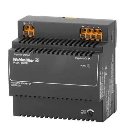 Produktfoto 1 von Weidmüller PRO INSTA DIN-Schienen Netzteil DIN-Hutschiene 370 V dc, 264V ac Wechselstrom/Gleichstrom / 2 A 48V dc DC 96