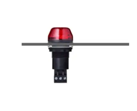 Produktfoto 1 von AUER Signal IBS LED Filament/Warnsummer, Dauer LED-Signalleuchte 240V ac/dc Rot Panel, Ø 30 mm x 60 mm IP65
