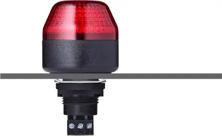 Produktfoto 1 von AUER Signal IBM LED Filament/Warnsummer, Dauer LED-Signalleuchte 240V ac Rot, Ø 45 mm x 76 mm IP65