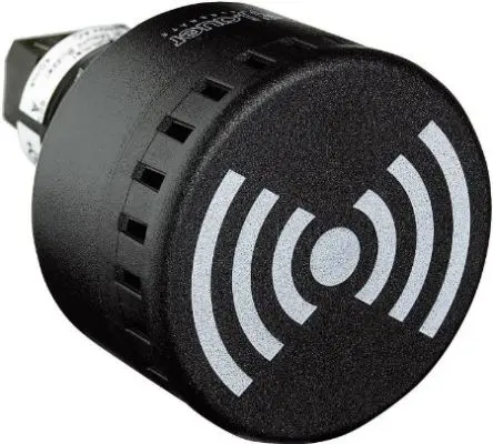 Produktfoto 1 von AUER Signal ESQ Elektronischer Signalgeber Adapter IP65 230V ac 3-Ton 105 dB @ 1m, Schwarz, Ø 65 mm AC