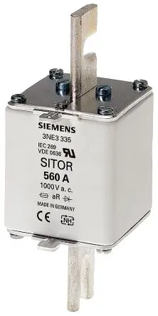 Produktfoto 1 von Siemens SENTRON Schlitzsicherung NH2, 1kV / 630A, aR EAC, CE, CCC, UL, Lochabstand 110 mm