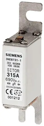 Produktfoto 1 von Siemens Schlitzsicherung NH000, 690V / 160A, aR UL, CSA, EAC