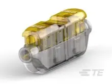 TE Connectivity 2213600-7 Spleißverbinder, Spleiß, Gelb Isoliert, Ø 12.8 mm Zinn, Ges.L 48 mm, 14 AWG max.