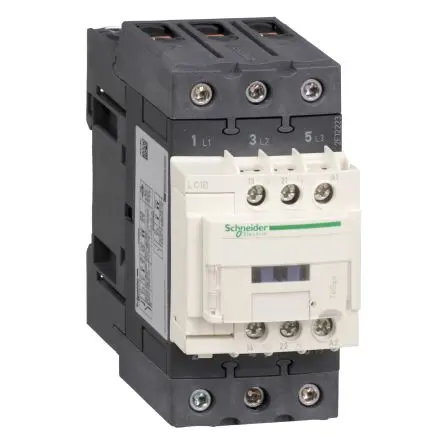Produktfoto 1 von Schneider Electric TeSys D Schütz 500V ac-Spule, 3-polig, 440V / 40 A 30 kW 1 Schließer/1 Öffner Motorsteuerung,