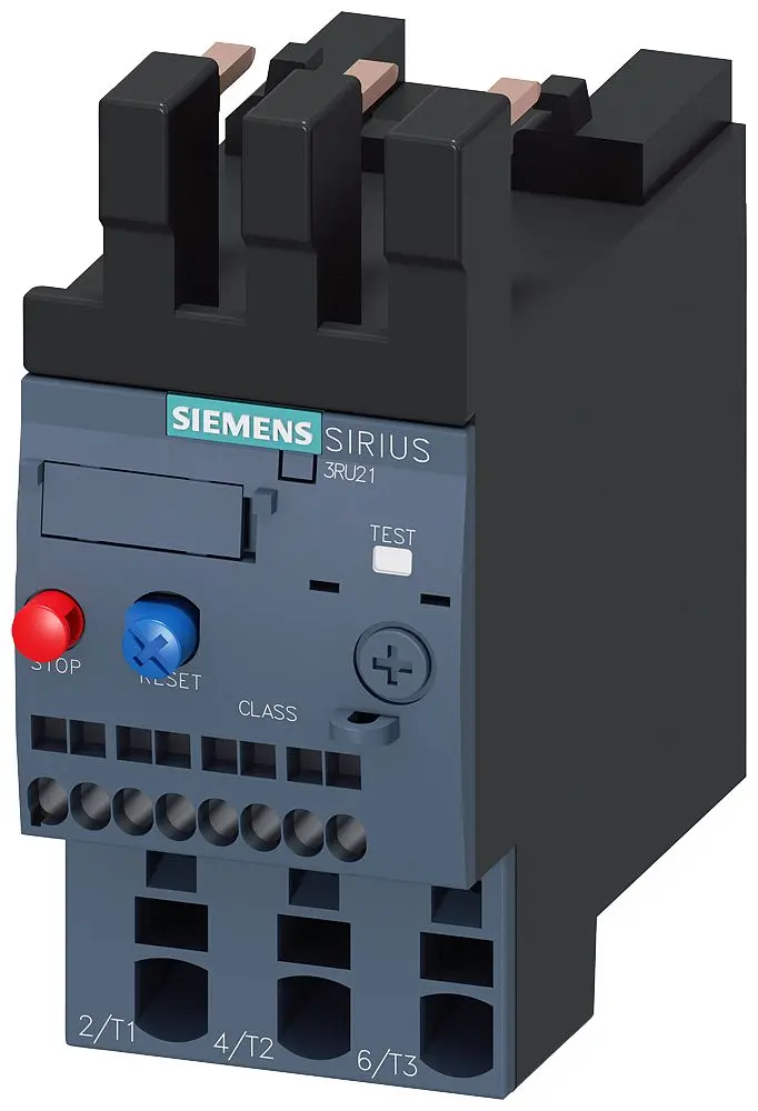 Produktfoto 1 von Siemens 3RU2 Thermisches Überlastrelais, / 25 A 22 kW 1 Schließer/1 Öffner, 690V / 3 A 3P, 102 mm x 45 mm