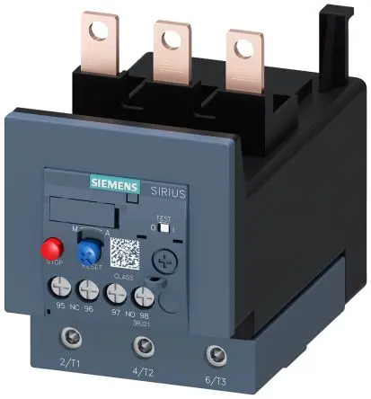 Produktfoto 1 von Siemens SIRIUS 3RU2 Thermisches Überlastrelais, / 63A 1 Schließer/1 Öffner, 690V / 3A 3P, 105 mm x 70mm