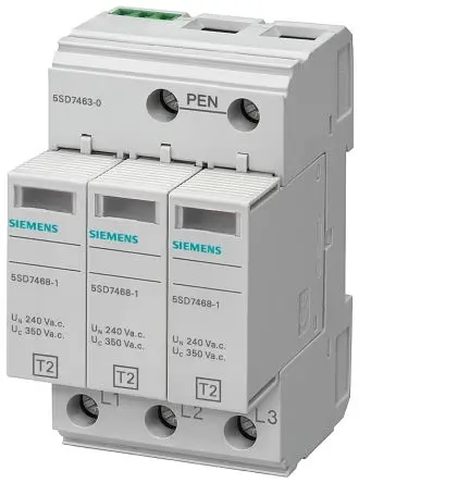 Produktfoto 1 von Siemens, Überspannungsschutz, 1-phasig 25 kA DIN-Hutschiene 5SD
