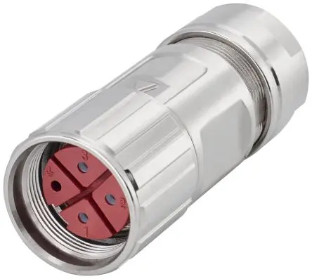 Produktfoto 1 von Siemens 6FX Beleuchtungssteckverbinder, Gerade Buchse, Kontakte: 4, Anz.Ausl. 4