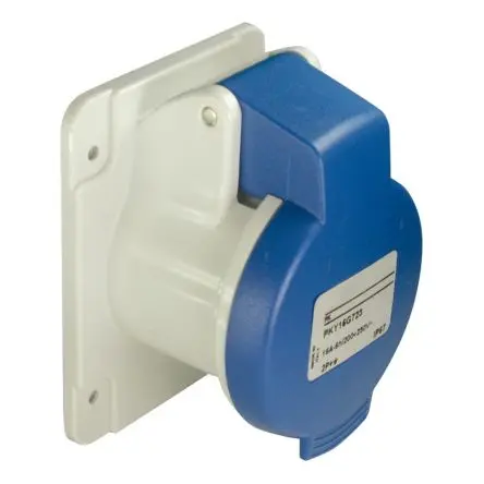 Produktfoto 1 von Schneider Electric Mureva Buchse Blau, 250V 2P+PE / 32A, Panel IP44
