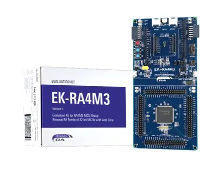 Produktfoto 1 von Renesas Electronics Evaluierungskit für die RA4M3 MCU-Gruppe 12-Bit-ADC, Evaluierungskit Evaluierungskit ARM-Kortex
