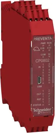 Produktfoto 1 von Schneider Electric Preventa Sicherheitssteuerung 8 Eingänge / 2 Ausgänge 24V dc LED Kat. CAT 4