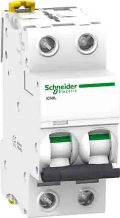Produktfoto 1 von Schneider Electric Acti9 iC60 Miniaturüberlastschalter Typ Z, Pol 2-polig 32A, Abschaltvermögen 15000 A Acti9 125 V dc