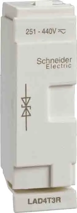 Produktfoto 1 von Schneider Electric TeSys Überspannungsableiter Überspannungsableiter für 3P LC1D09...D38, 4P LC1D098...D258, 4P