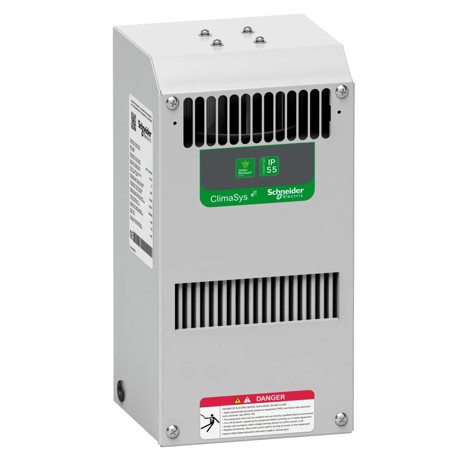 Produktfoto 1 von Schneider Electric ClimaSys 22W Schaltschrank-Klimagerät, 280 m³/h 230 V ac, 59 dB, 72W 413 mm 189 mm 149 mm