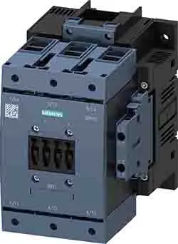 Produktfoto 1 von Siemens Schütz 23V ac/dc, 26 V ac/dc-Spule, 3-polig / 115 A 55 kW 2 Schließer/2 Öffner Umkehrend