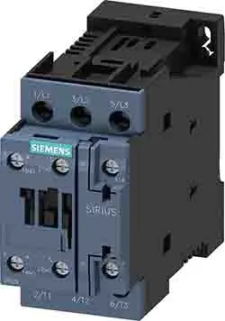 Produktfoto 1 von Siemens Schütz 24V dc-Spule, 3-polig / 25 A 11 kW 1 Schließer/1 Öffner