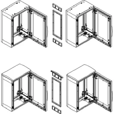 Produktfoto 1 von Schneider Electric Rahmen, 420 x 15 x 2000mm, für Thalassa PLA geeignetes Gehäuse PanelSeT