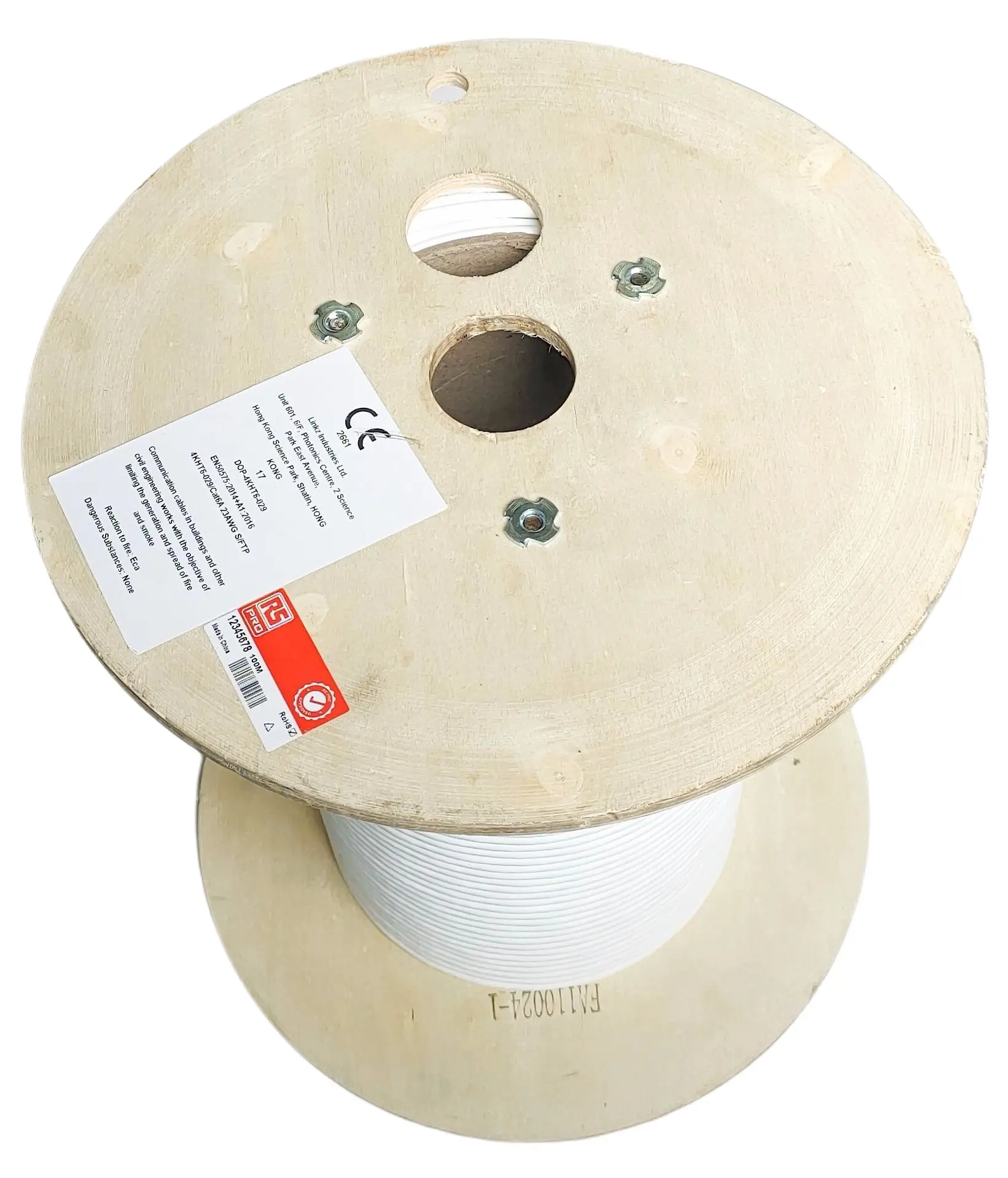 Produktfoto 1 von RS PRO Cat7 Ethernet-Kabel, 100 m, Weiß S/FTP, A Nicht abgeschlossen, B Nicht abgeschlossen, Raucharm halogenfrei