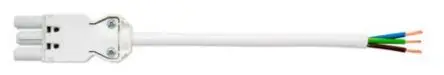 STEGO LED 121/122 Beleuchtungssteckverbinder, Kabel Buchse, Anschluss IP20, Anz.Ausl. 1, Weiß, L. 4 m