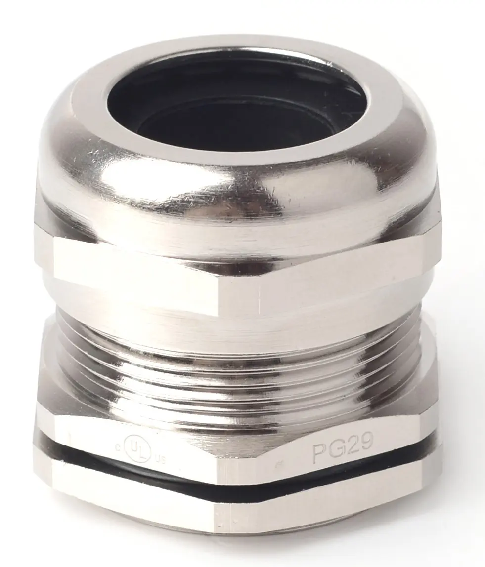 Produktfoto 1 von RS PRO SKINTOP Kabelverschraubung, PG29 Messing vernickelt Metallisch 13 mm/ 20 mm, IP68