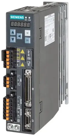 Produktfoto 1 von Siemens Sinamics V90 1-Phasen Frequenzumrichter 0.1 kW 240V ac 7.5 A 66Hz