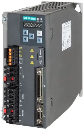Produktfoto 1 von Siemens Sinamics V90 3-Phasen Frequenzumrichter 1.5 kW 240V ac 7.5 A 66Hz